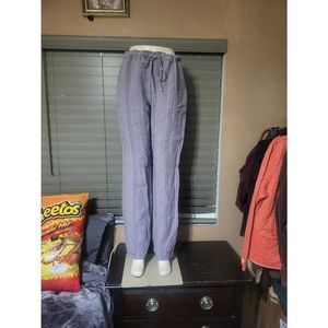 Pulp inside drawcord wisteria stripe linen pant XL